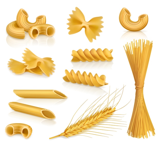Set pasta, vector illustration