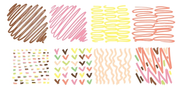 絵画 絵画 ハッチ ペン インク クロスハッチ 筆 スケッチ ドゥードル スクラッチ スタイル 白い背景に隔離されたキャンディー パステル 形 ヴィンテージ グラフィック デザイン ベクトル イラストレーション