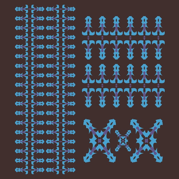 Vector a set of patterns for a pattern with the letter x on the bottom.