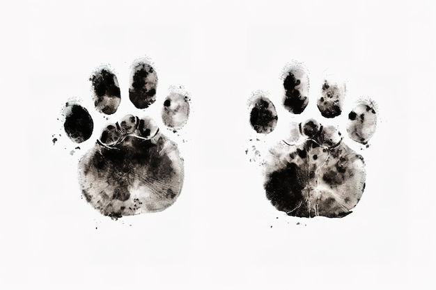 Set of Paw Print Vector illustration