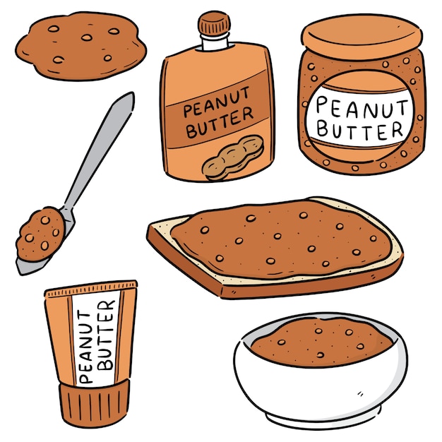 Set of peanut butter