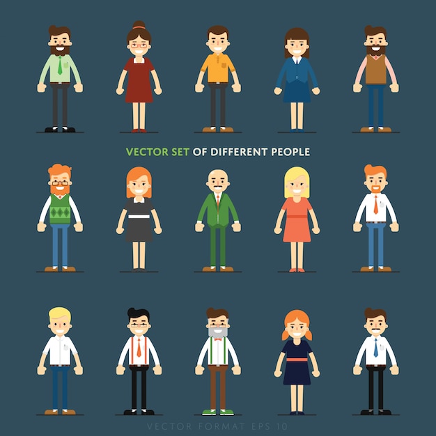 Vector set of people avatar