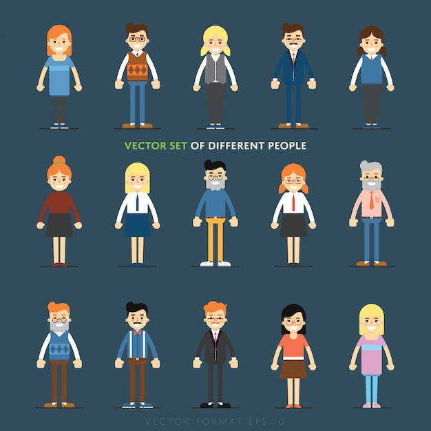 Set of people avatar