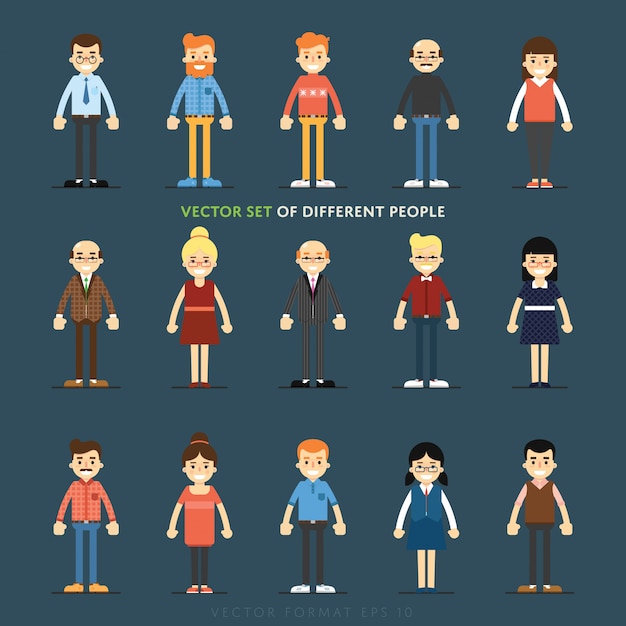 Vector set of people avatar