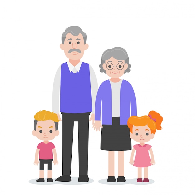 Vector set of people character family