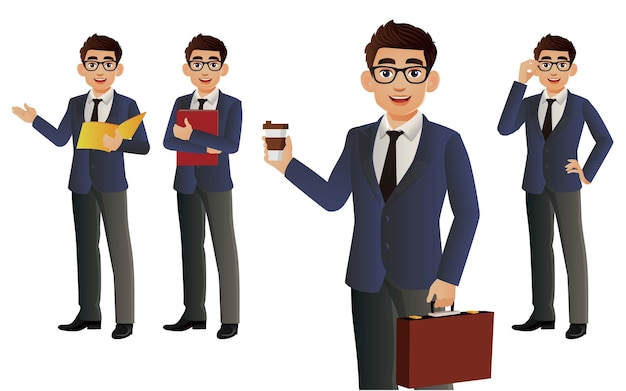 Set of people characters for business