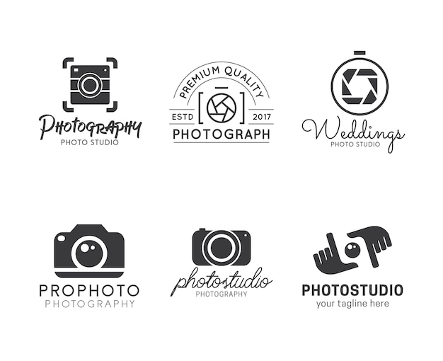 Vector set of photography logos