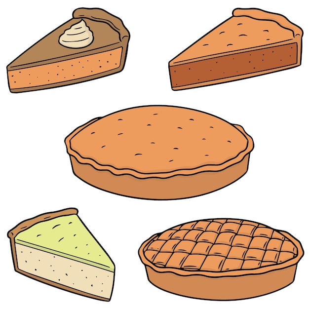 Vector set of pie