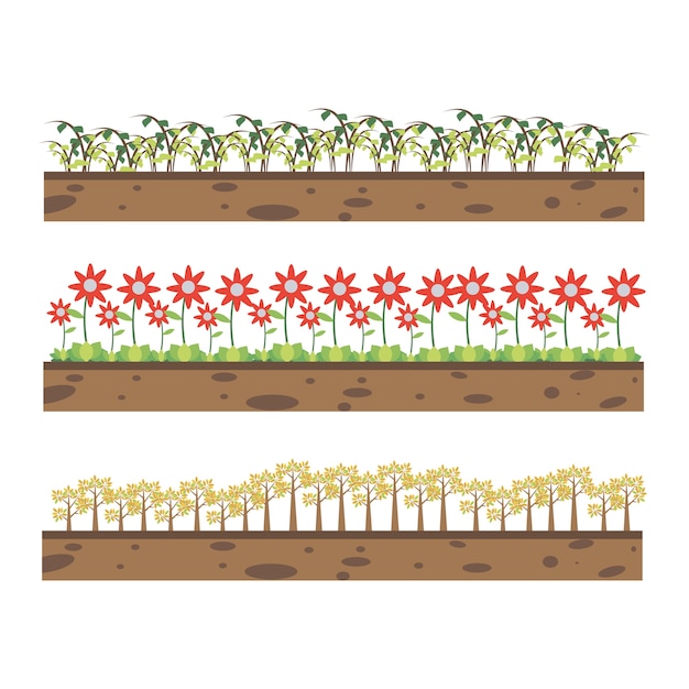 Vector set plant illustration