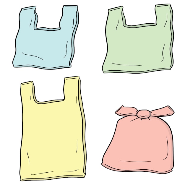 set of plastic bag