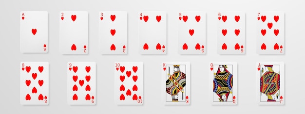 Set di carte da gioco da poker concept