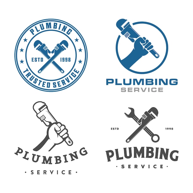 Vector set of plumbing logo