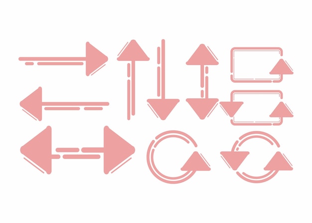 Vector set of pointing arrow vector