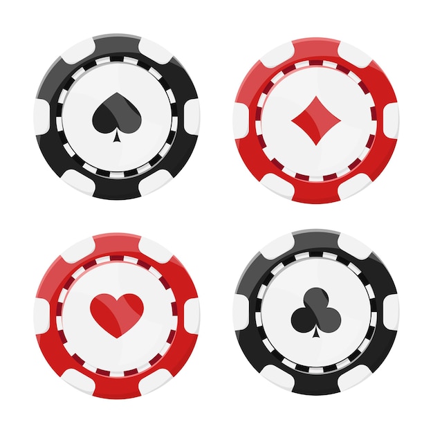 Vector set pokerfiches casinofiches