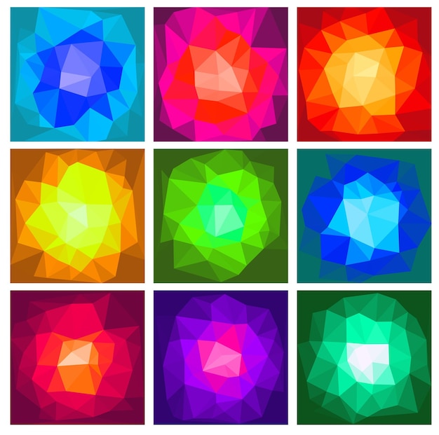 Vector set polygon abstract