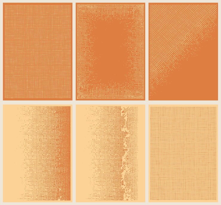 Vector set of pop art grunge background, vector illustration
