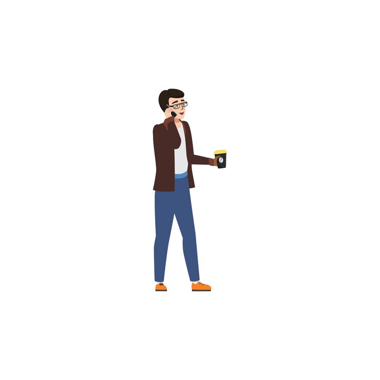 Vector set of poses for men doing activities body