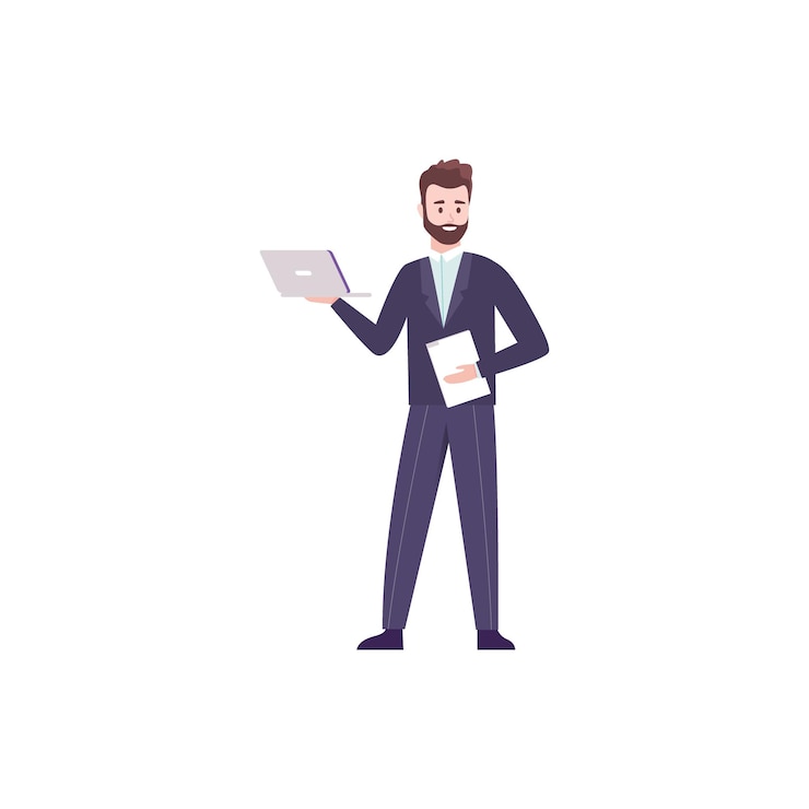 Vector set of poses for office people's activities illustration