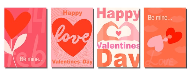 a set of postcards for valentines day bright and unusual postcards