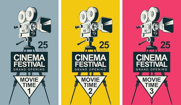 set of posters for cinema festival