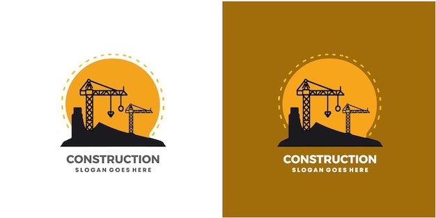 Vector a set of posters for construction and construction