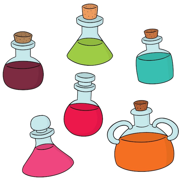 Vector set of potion