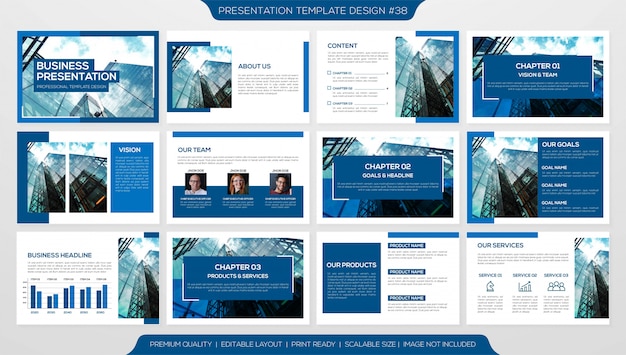 Set di modello di layout di presentazione