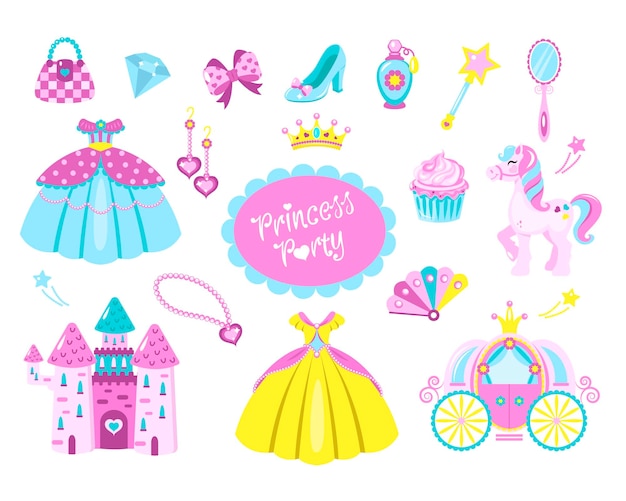 Set princess accessories