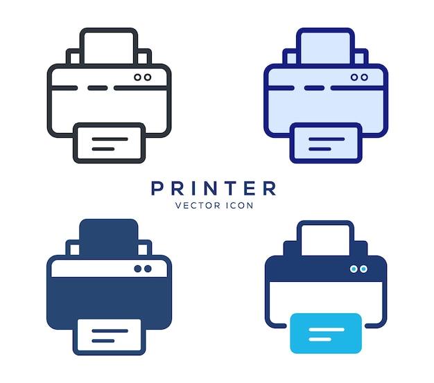 A set of printer icons