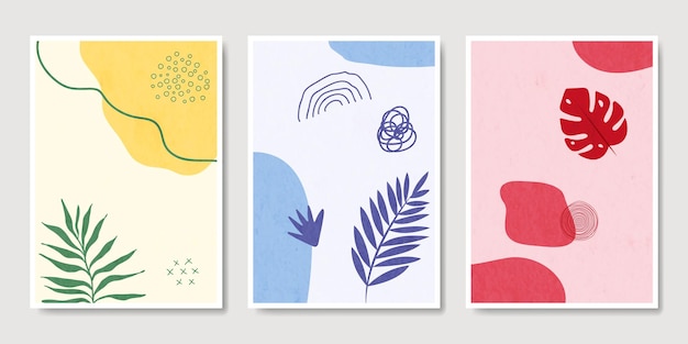 Set of prints boho contemporary minimalist poster collection