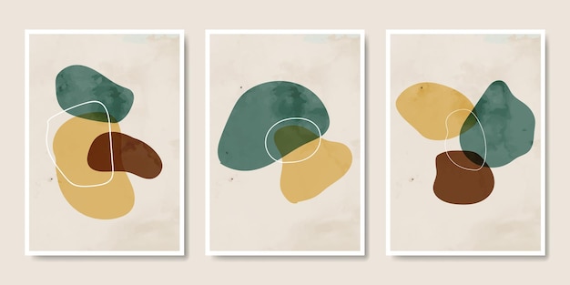 Set of prints boho contemporary minimalist poster collection