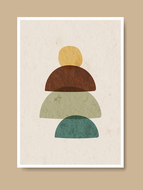 Vettore set di stampe collezione di poster minimalisti contemporanei boho