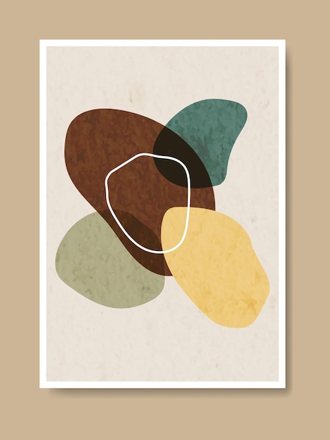 Set di stampe collezione di poster minimalisti contemporanei boho