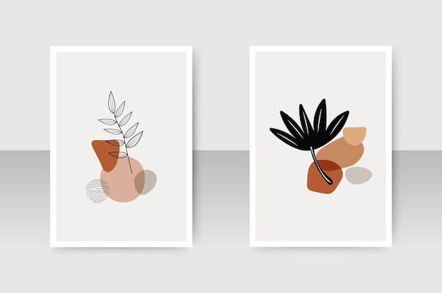 Set prints boho hedendaagse minimalistische postercollectie