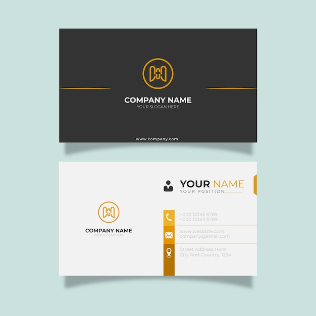 Set of professional business card