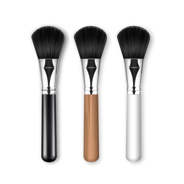 Set of professional makeup brushes