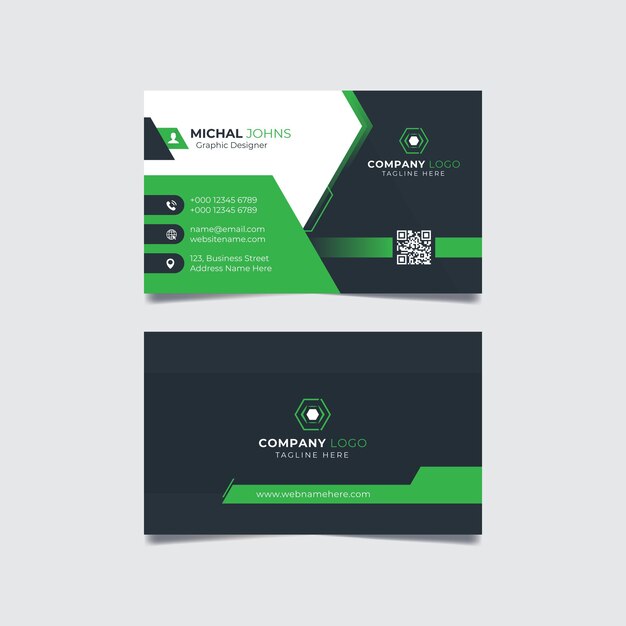 Set of professional modern creative business card design template