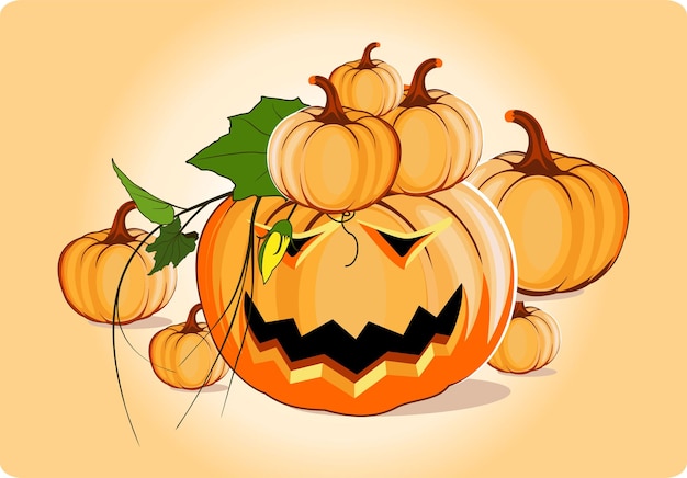 set pumpkin background, Happy Halloween holiday. for your design for the holiday Halloween,