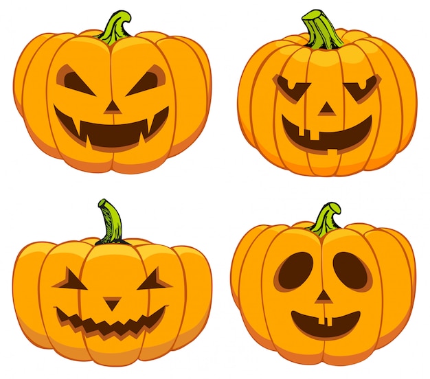 Set pumpkins for halloween