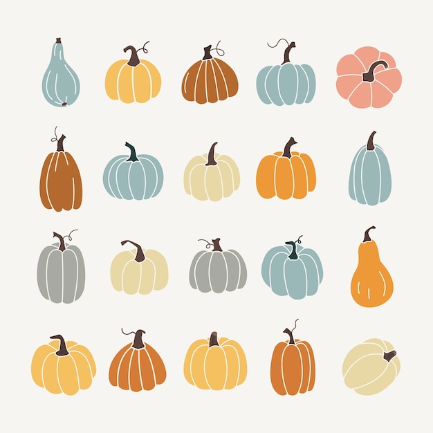 Set of pumpkins