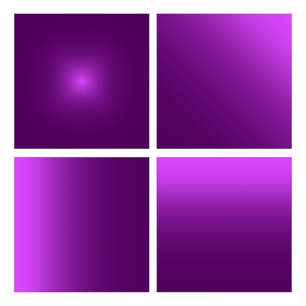 Vector set of purple gradient backgrounds vector illustration eps 10