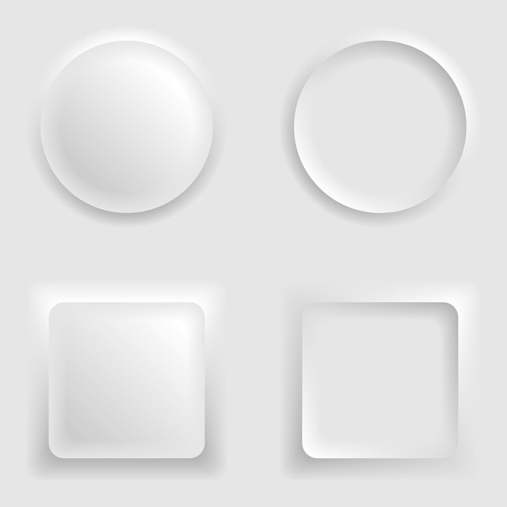 Vector a set of push and release effect buttons perfect for any use