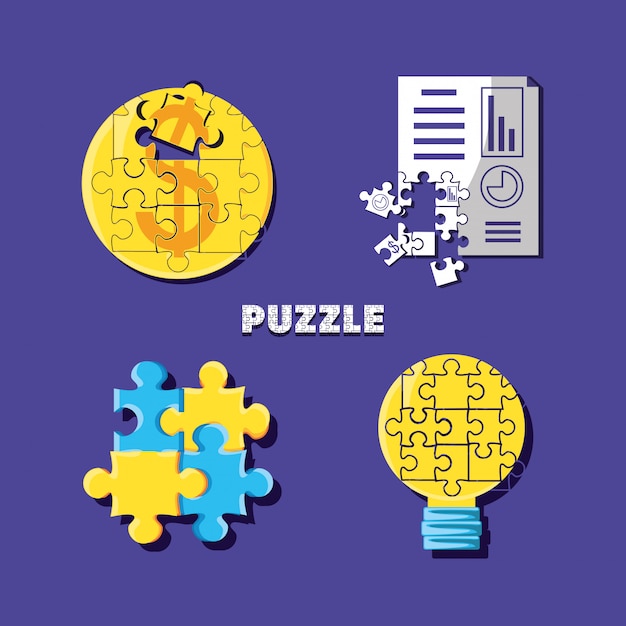 Set di pezzi del puzzle