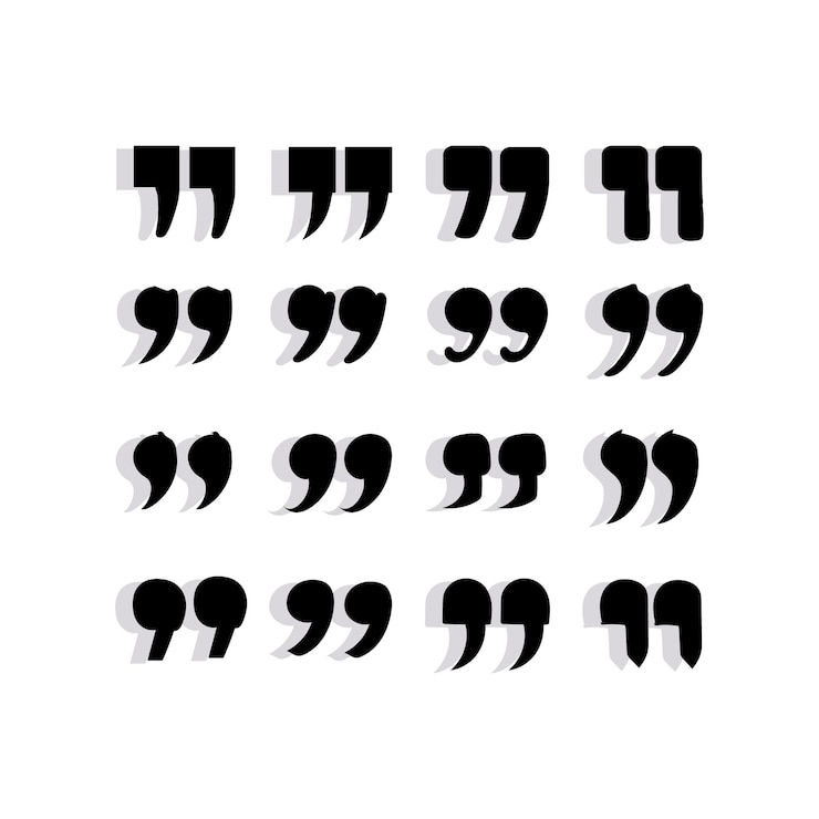 Vector set of quotation comma sign vector