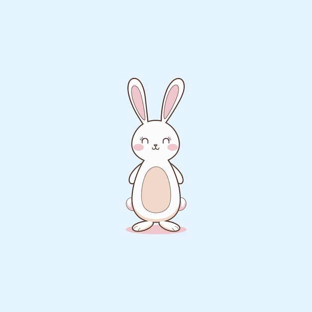 토끼 실루 세트 토끼 터