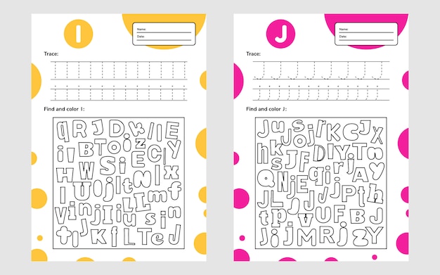 子供の就学前および学齢期のレースレターワークシートa4を設定します。子供のためのゲーム。色を見つけて。