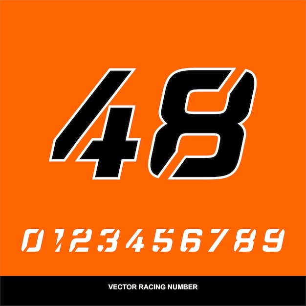 Vector set of racing start race number