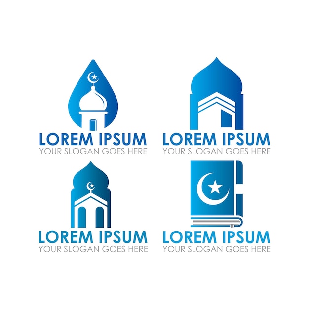 a set of ramadan logos