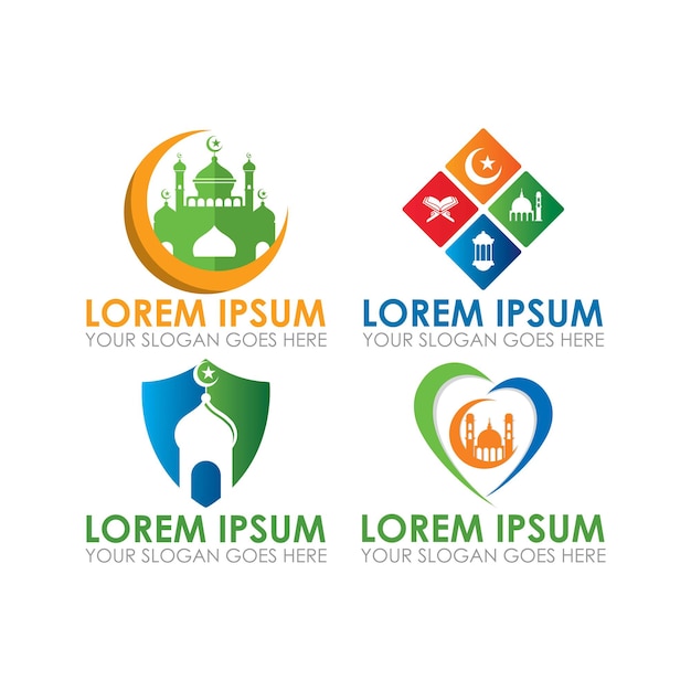 a set of ramadan logos