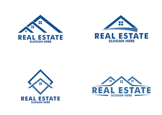 Set of Real Estate logo design vector